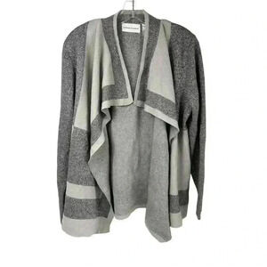 Alfred Dunner Women's Silver Sparkly Waterfall Open Cardigan‎ Size S